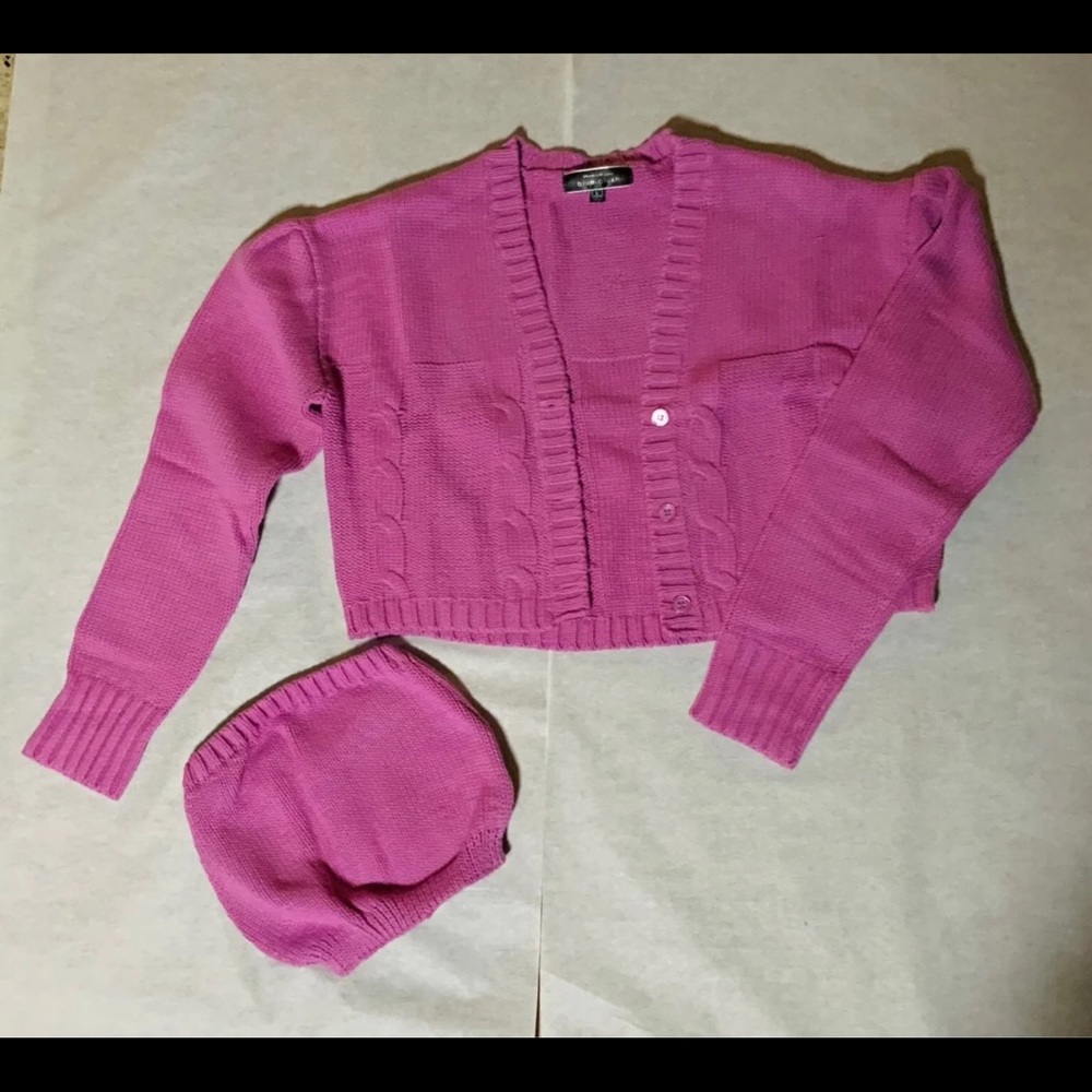 Sweater Jacket and Tube Top Set
